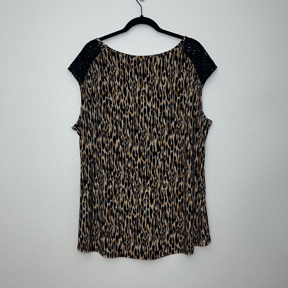 Roz & Ali Leopard Print Women’s Blouse Size 3X - Picture 9 of 9